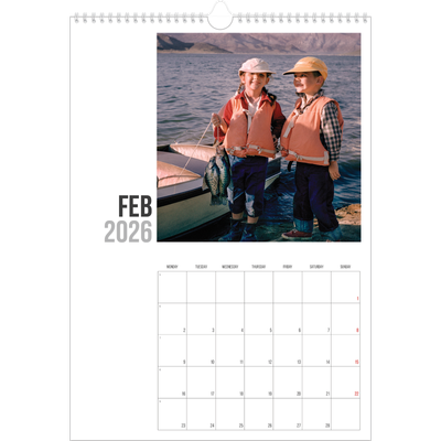A3 photo calendars — Abbreviated text [February]