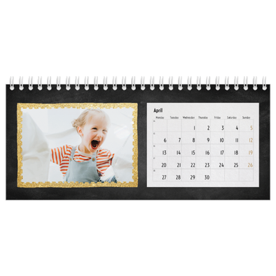 Desk calendars — Glitter frames [April]
