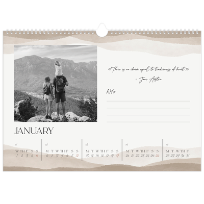 A3 Photo Calendar — Wellbeing quotes [January]