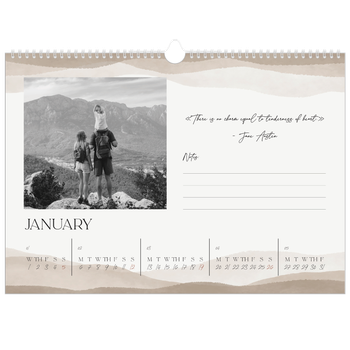 A3 Landscape Photo Calendar — Wellbeing quotes