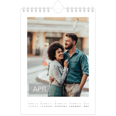 A5 Photo Calendar — Date box overlay [April]