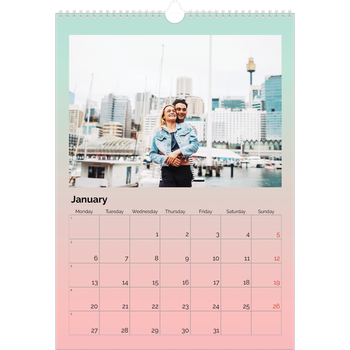 A3 Photo Calendar — Pastel shades