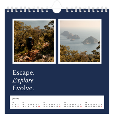 Square calendars  — Editorial Earth [January]