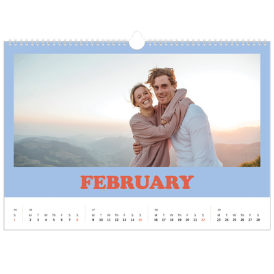 A3 Photo Calendar — Retro frames [February]