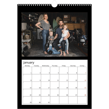 A3 Photo Calendar — Black margin