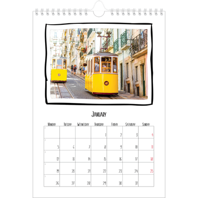 A4 Photo Calendar — Scrapbook snapshots [January]