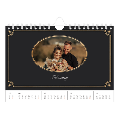 A5 Landscape Photo Calendar — Vintage classic [February]