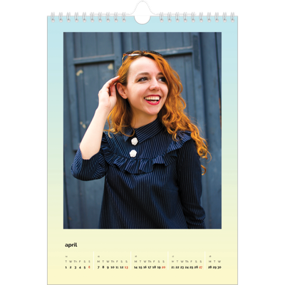 A4 Photo Calendar — Pastel shades [April]