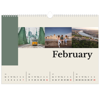 A3 Photo Calendar — Sights of the world [February]