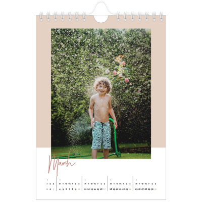 A5 Photo Calendar — Earthy frames [March]