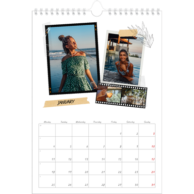 A4 Photo Calendar — Scrapbook flair [January]