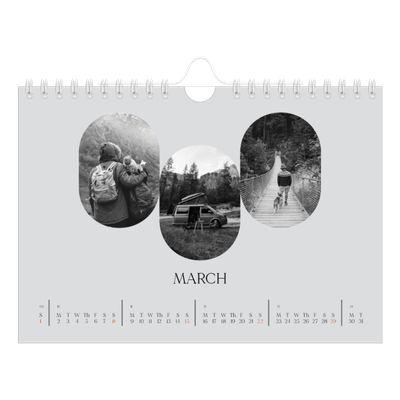 A5 Landscape Photo Calendar — Open road [March]