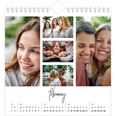 Square calendars  — Photo arrangements [February]