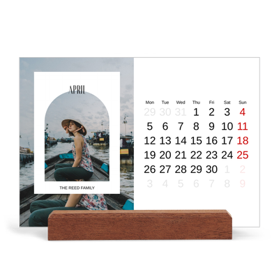 Easel Desk Calendar Landscape  — The open arch [April]