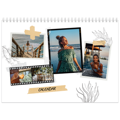 A4 Double Photo Calendar — Scrapbook flair [cover]
