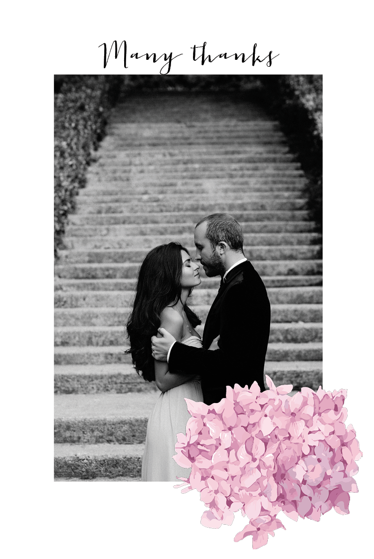 Thank you cards — Lilac flowers