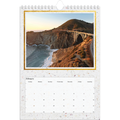A4 Photo Calendar — Classic Marble [March]