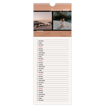 Slim Calendar (15 x 40cm) — Adventure wanderlust