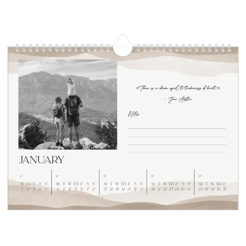 A4 Landscape Photo Calendar — Wellbeing quotes
