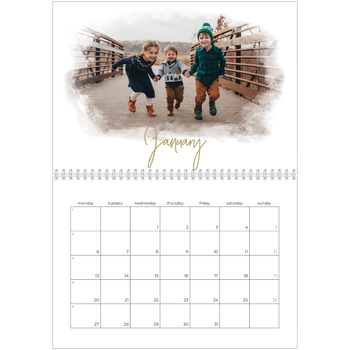A4 Double Photo Calendar — Photo effects