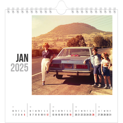 Square calendars  — Abbreviated text [January]
