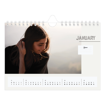 A5 Landscape Photo Calendar — Note to self