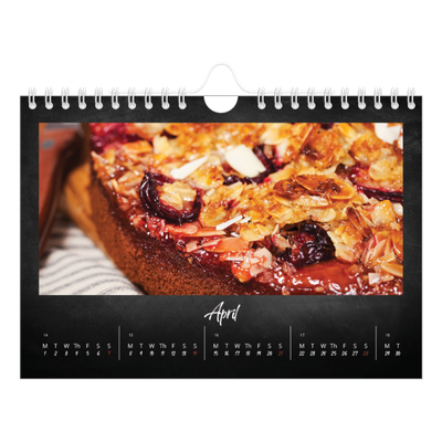 A5 Landscape Photo Calendar — Chalkboard style [April]