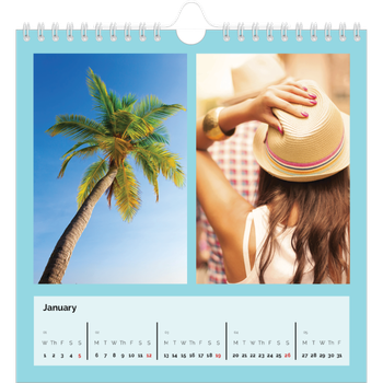 Square Photo Calendar — Bright and bold