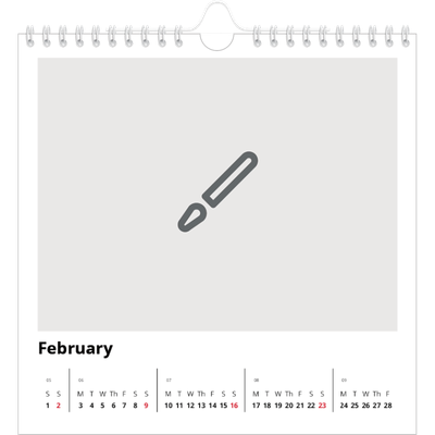 Square calendars  — Design your own product [February]