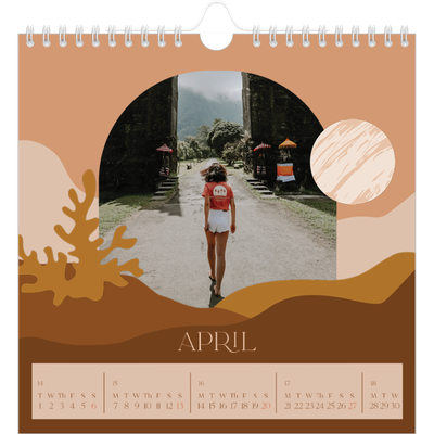 Square calendars  — Neutral mountains [April]