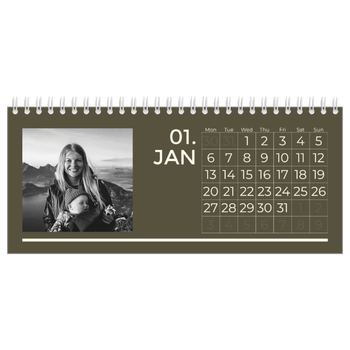Desk Photo Calendar — Contemporary bold