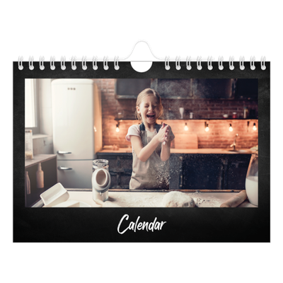 A5 Landscape Photo Calendar — Chalkboard style [cover]