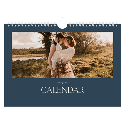 A4 Landscape Photo Calendar — Slate and serifs [cover]