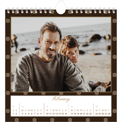 Square calendars  — Vintage monochrome [February]