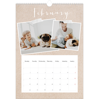 A4 Photo Calendar — Scrapbook calendar [February]