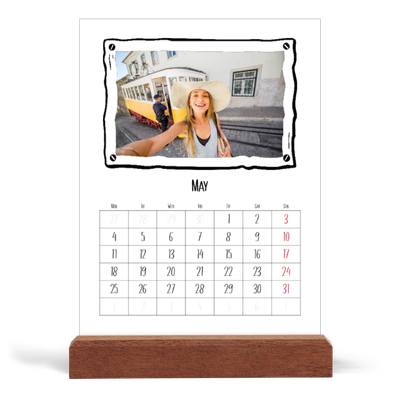 Easel Desk Calendar Portrait  — Scrapbook snapshots [cover]
