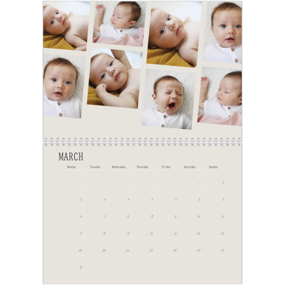 A4 Double Photo Calendar — Memories in motion [March]