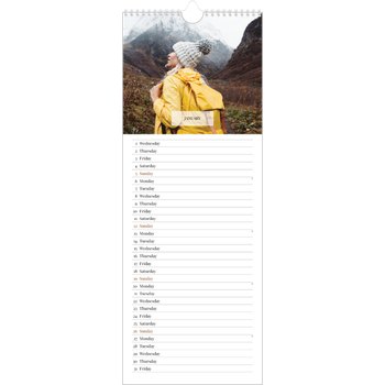 Slim Calendar (15 x 40cm) — Classic calendar