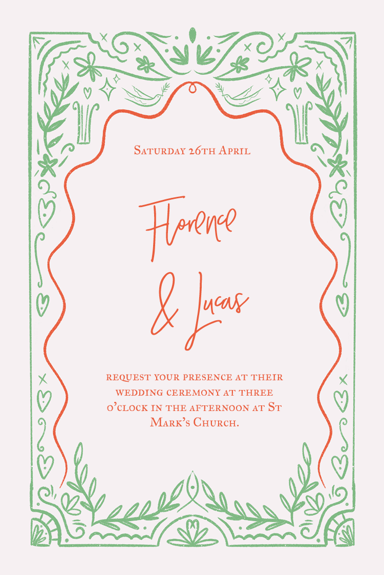 Invitations — Retro pop borders