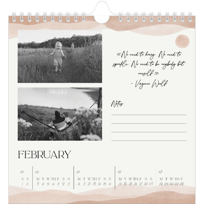 Square calendars  — Wellbeing quotes [February]