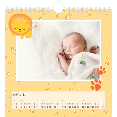Square calendars  — Cute animals [March]