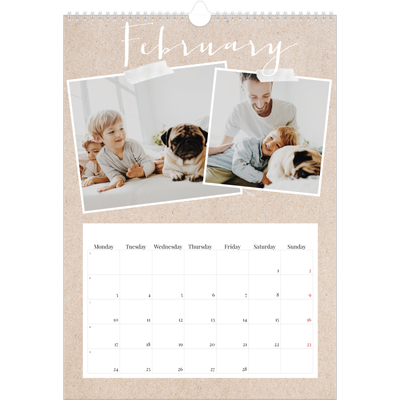 A3 photo calendars — Scrapbook calendar [February]