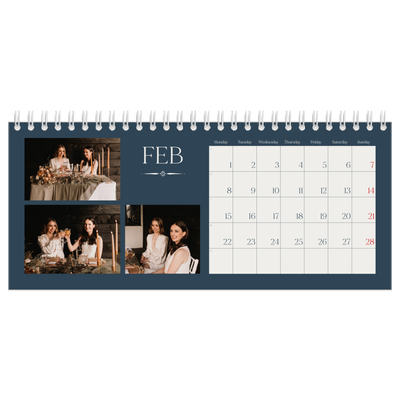 Desk calendars — Slate and serifs [February]