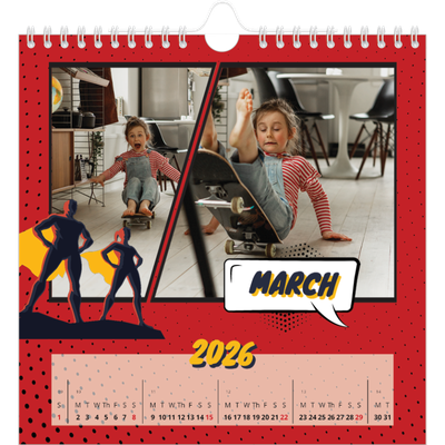 Square calendars  — Comic book [March]