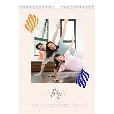 A4 Photo Calendar — Minimalist coral [cover]