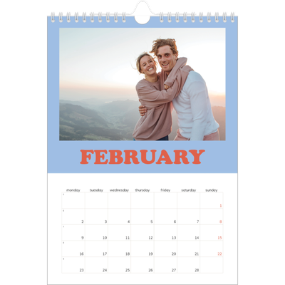 A4 Photo Calendar — Retro frames [February]