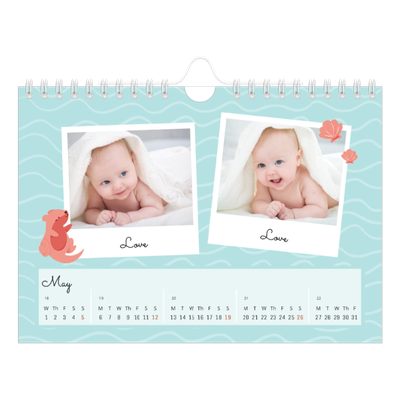 A5 Landscape Photo Calendar — Cute animals [cover]