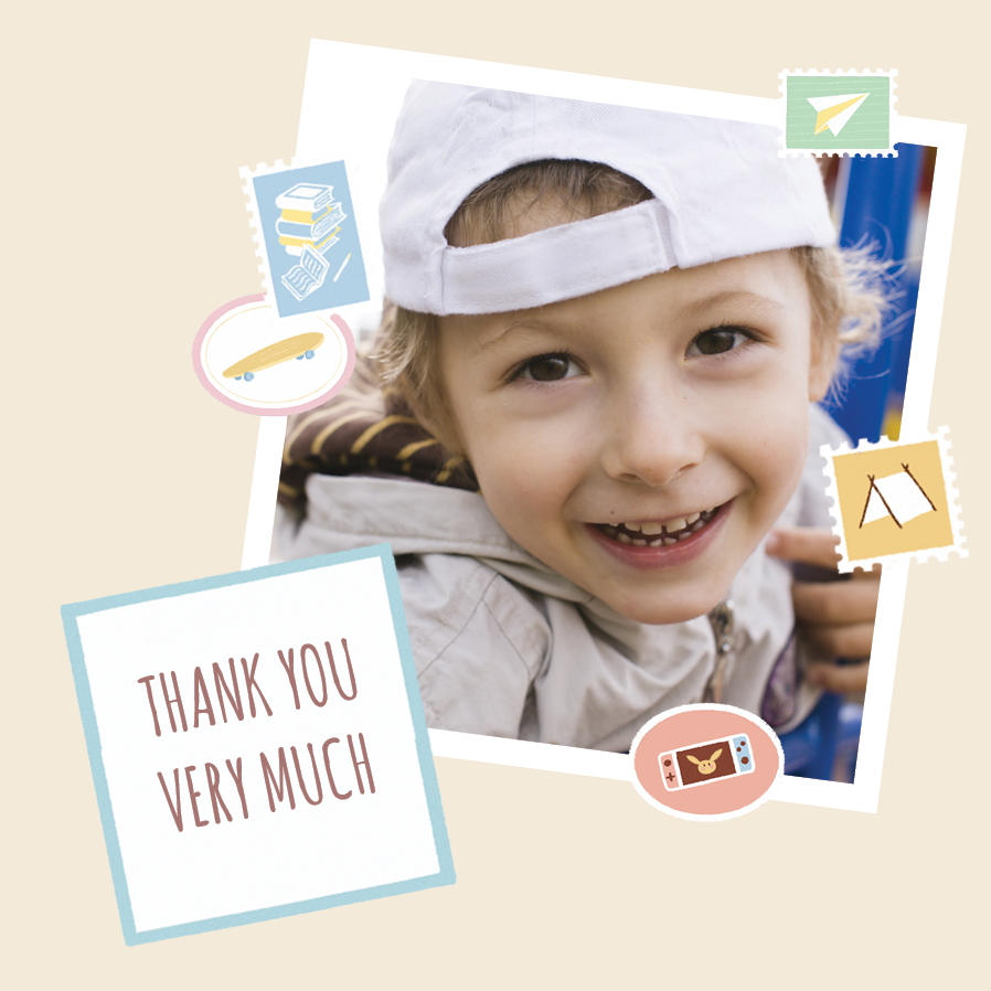 Thank you cards — Sticker fun