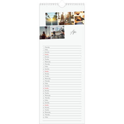 Slim Calendar  — City break [April]