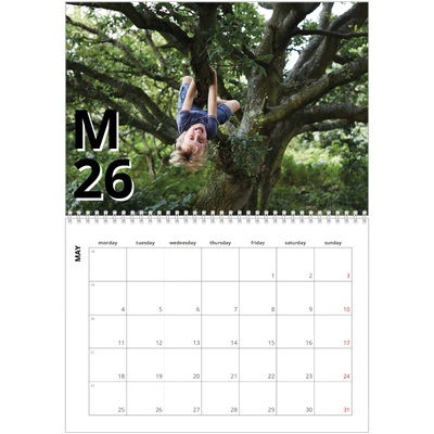 A4 Double Photo Calendar — Letter style [cover]